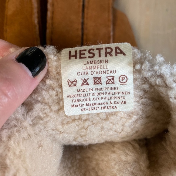 NEW Hestra Men's Size 9 • Tan Lambskin • Sheerling Lined • Classic Style - Picture 11 of 11